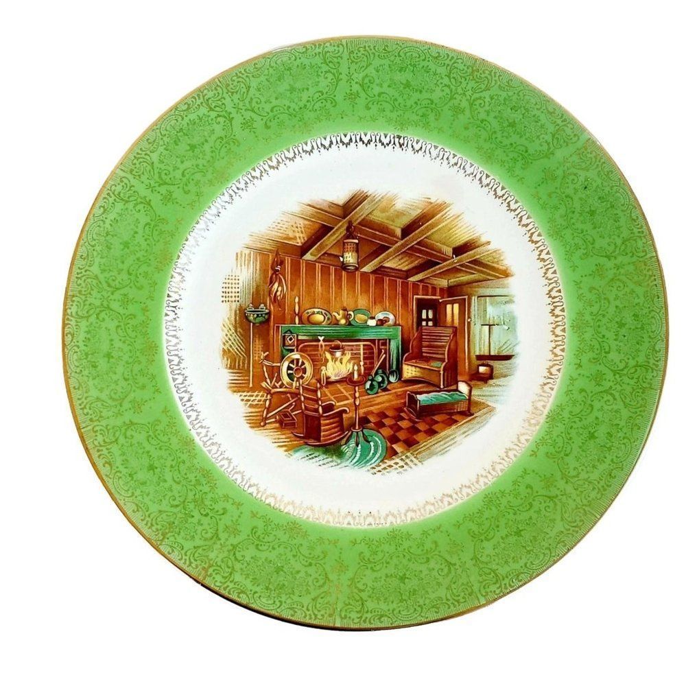 Vintage Plate, Century by Salem 23K Gold Colonial